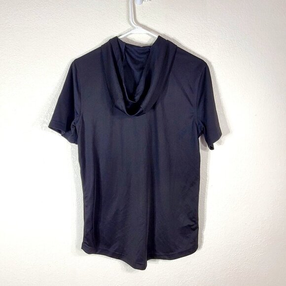 Russell Mens Small Black Training Fit Hoodie Short Sleeve With Zipper Pocket - Picture 3 of 5